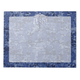 Registriert Krankenschwester RN Silver Caduceus au Notizblock