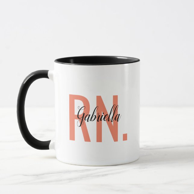 Registriert Krankenschwester RN Weihnachtsweihnach Tasse (Links)