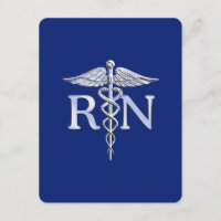 Registriert Nurse RN Caduceus auf Navy Blue
