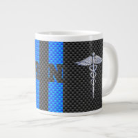 Registriert Nurse RN Caduceus Carbon Fibre Print