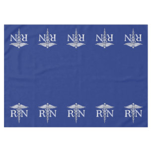 Registriert Nurse RN Caduceus Design Tischdecke