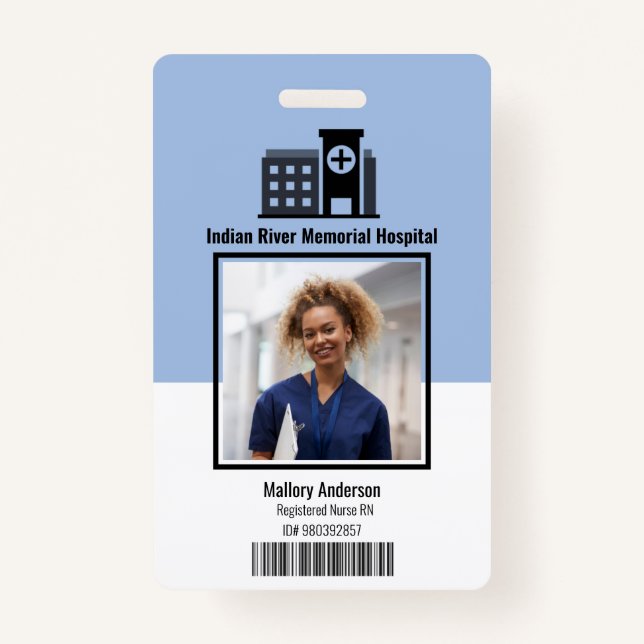 Registriert Nurse RN Hospital ID Foto Abzeichen Ausweis (Vorderseite)