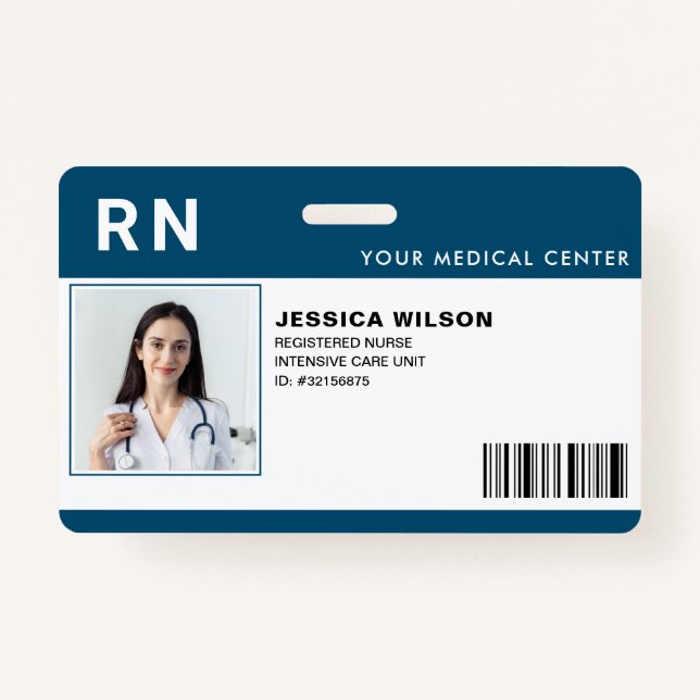 Registriert Nurse RN Medical Hospital ID Abzeichen Ausweis (Vorderseite)