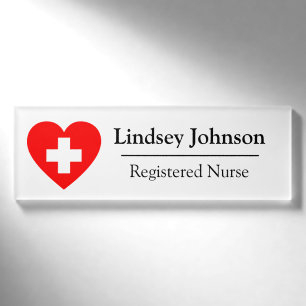 Registriert Nurse-RN-Symbol Namenschild