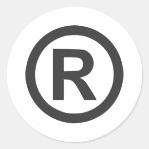 Registriert Runder Aufkleber