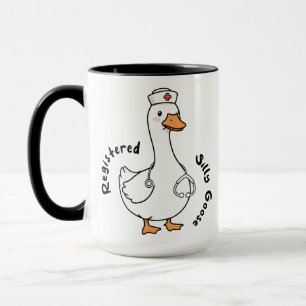 Registrierte Alberne Gans Lustige Krankenschwester Tasse