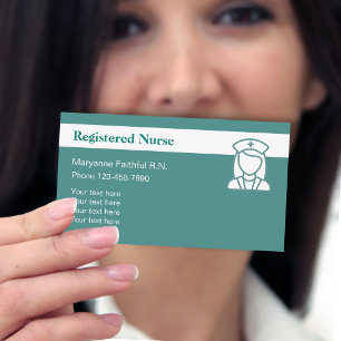 Registrierte Krankenpfleger Modernes Design Visitenkarte