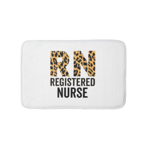 Registrierte Krankenschwester Cheetah Print Nurse Badematte