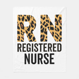 Registrierte Krankenschwester Cheetah Print Nurse  Fleecedecke