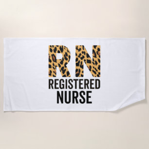 Registrierte Krankenschwester Cheetah Print Nurse  Strandtuch