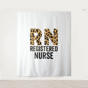 Registrierte Krankenschwester Cheetah Print Nurse  Wandteppich