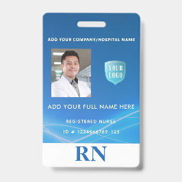 Registrierte Krankenschwester,LPN-Foto-ID mit Logo Ausweis