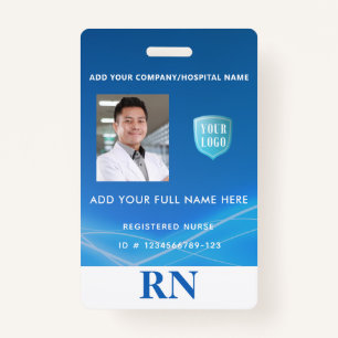Registrierte Krankenschwester,LPN-Foto-ID mit Logo Ausweis