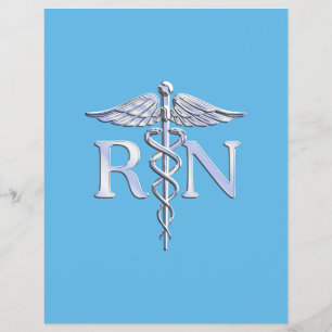 Registrierte Krankenschwester RN Caduceus auf Baby Flyer