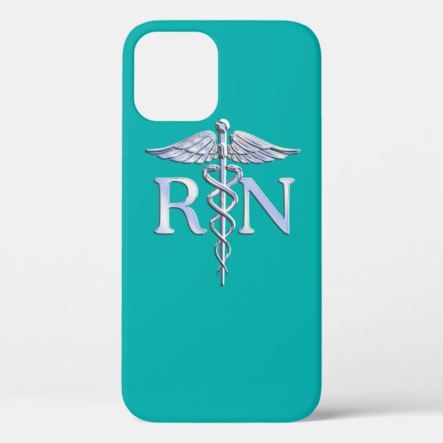 Registrierte Krankenschwester RN Caduceus auf Türk Case-Mate iPhone Hülle (Rückseite)