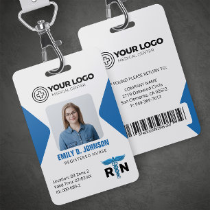 Registrierte Krankenschwester RN Logo Foto & Barco Ausweis