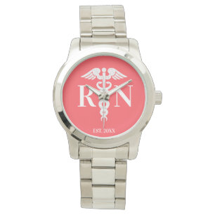 Registrierte Krankenschwester RN Medical Caduceus  Armbanduhr