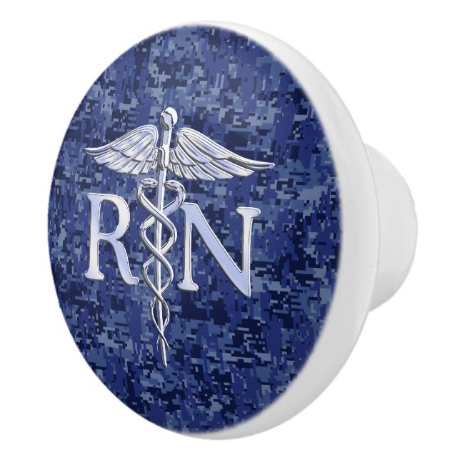 Registrierte Krankenschwester RN Silber Keramikknauf (Rechts)