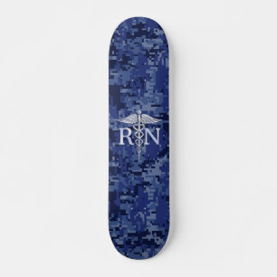 Registrierte Krankenschwester RN silberner Skateboard