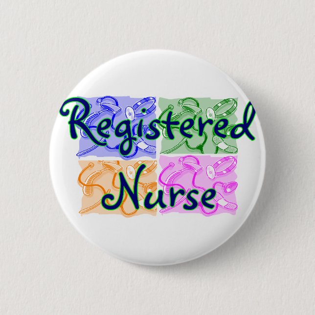 Registrierte Krankenschwester-T - Shirts u. Button (Vorderseite)