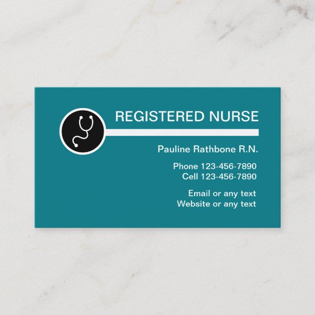 Registrierte Krankenschwester-Zuhause-Gesundheit Visitenkarte (Vorderseite)