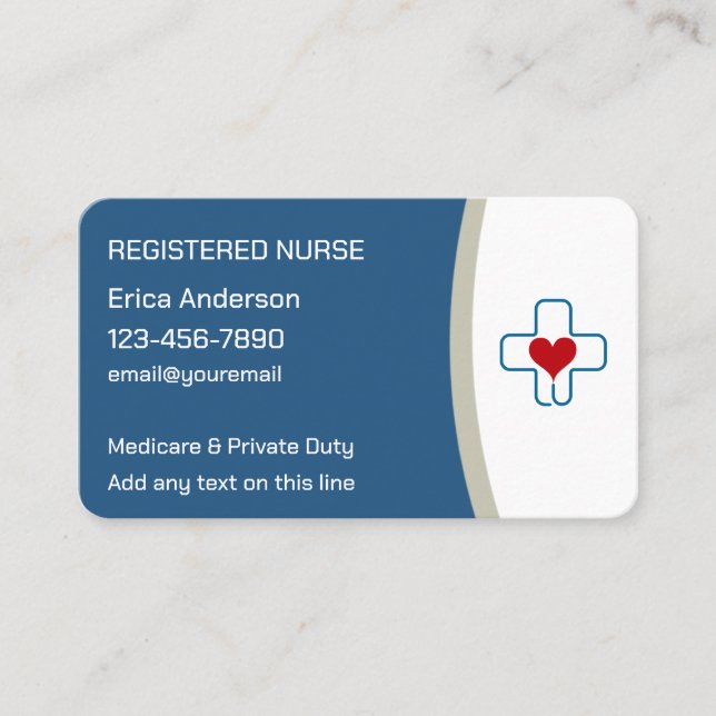 Registrierte Krankenversicherungskarten für modern Visitenkarte (Vorderseite)