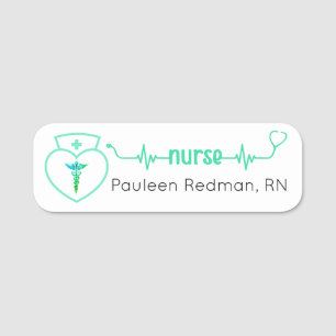 Registrierte Nurse RN Name Abzeichen Aquamarin Mod Namensschild