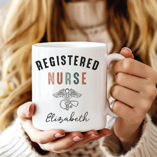 Registrierte Pflegefachkraft   Retro-Abschluss für Kaffeetasse