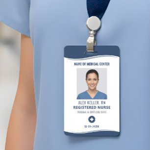 Registrierte Pflegekraft Foto-ID in Marineblau Ausweis