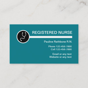 Registrierte Pflegekraft für Hauskrankenpflege Visitenkarte