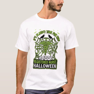 Registrierte Pflegekraft Halloween Caduceus Spinne T-Shirt