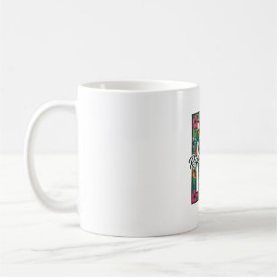 Registrierte Pflegekraft RN Life Floral Vektordesi Kaffeetasse