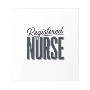 Registrierte Pflegekraft Skript-Typografie Vektor- Notizblock