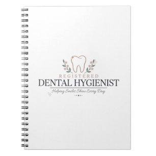Registrierte Zahnarzthelferin Floral Tooth Notizblock