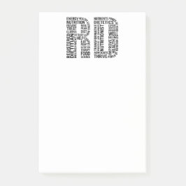 Registrierter Diätetiker RD Post-it Klebezettel
