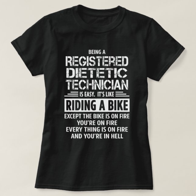 Registrierter Diättechniker T-Shirt (Design vorne)