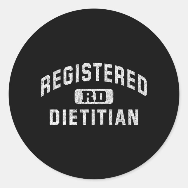 Registrierter Ernährungswissenschaftler Runder Aufkleber (Vorderseite)