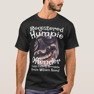 Registrierter Humpie-Straftäter Alaska-Angeln Pink T-Shirt