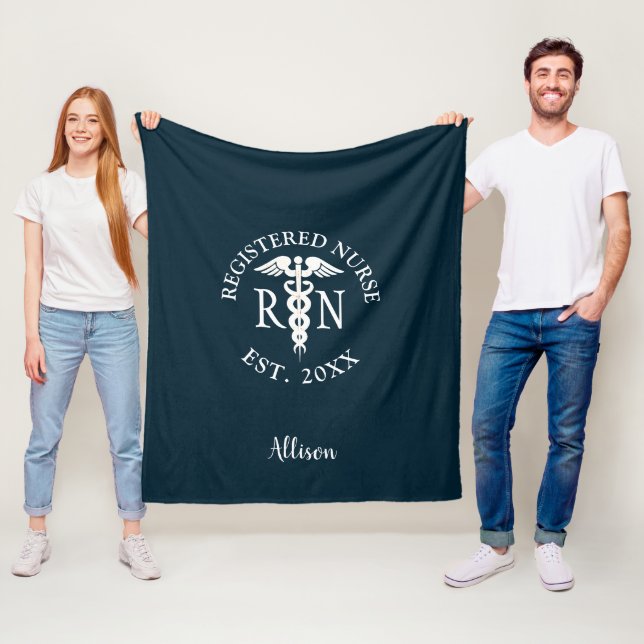 Registrierter Krankenwagen Abschluss Blauer Kunden Fleecedecke (Beispiel)