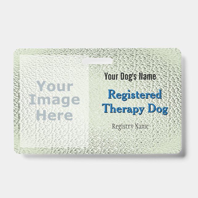 Registrierter therapeutischer Hund - hellgrünes Ab Ausweis (Front)