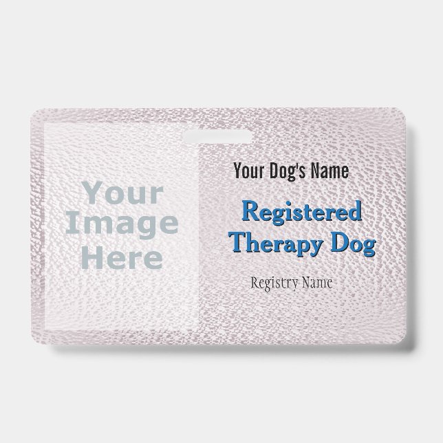 Registrierter therapeutischer Hund - hellrosa Abze Ausweis (Front)