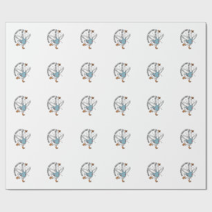 Registriertes Silly Goose Vintage Vector-Shirt-Des Geschenkpapier