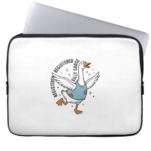 Registriertes Silly Goose Vintage Vector-Shirt-Des Laptopschutzhülle