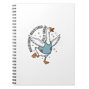 Registriertes Silly Goose Vintage Vector-Shirt-Des Notizblock