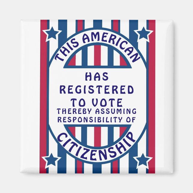 Registrierung der Wähler Prix amerikanische Staats Magnet (Vorne)