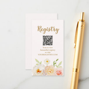 Registrierung des Brautparty Chic Blume Begleitkarte