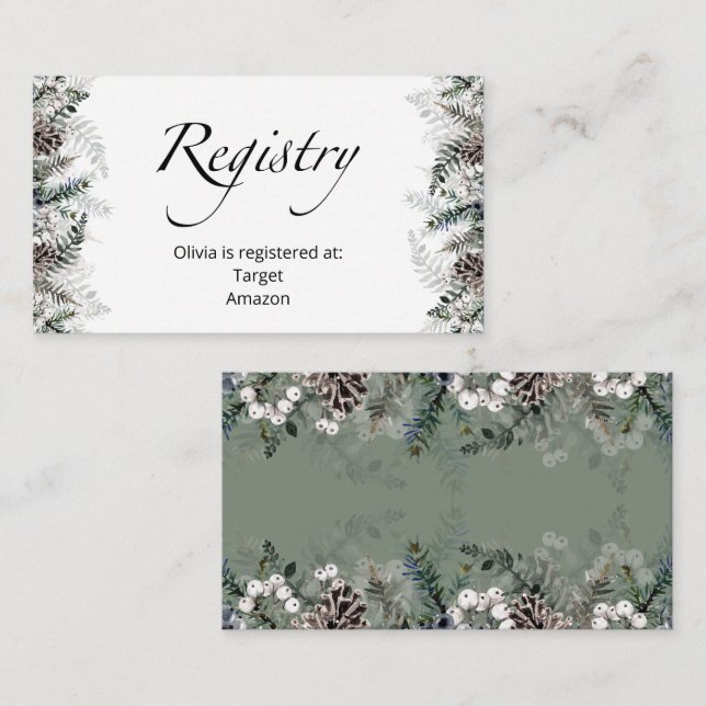 Registrierung des Winterkindes Begleitkarte (Vorne/Hinten)