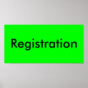 Registrierung Poster