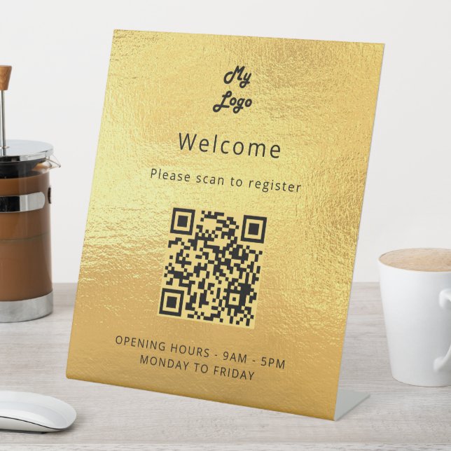 Registrierung von Gold QR-Kunden Sockelschild (In Situ)