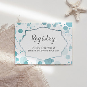 Registrierungseingabekarte, Blue Dots Boy Baby Dus Begleitkarte